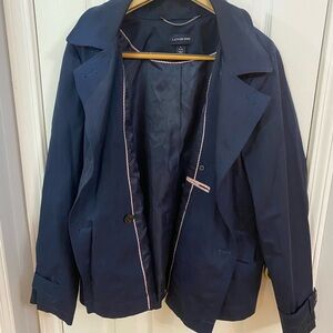 Lands' End Women's Deep Blue Trench Coat